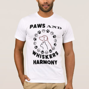 T-shirt Pattes unies dans un cercle d'amour"