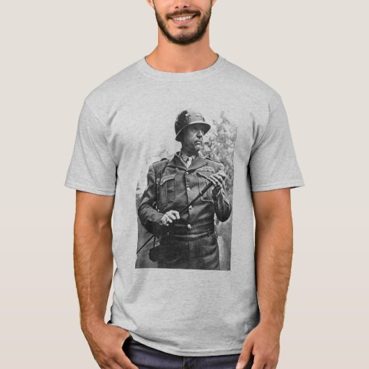 T-shirt Patton et citation - gris (Devant)
