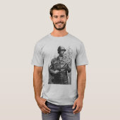 T-shirt Patton et citation - gris (Devant entier)