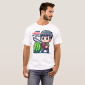 T-shirt Pâturage - Melon Chainsaw (Devant entier)