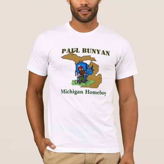 T-shirt Paul Bunyan Michigan (Devant)
