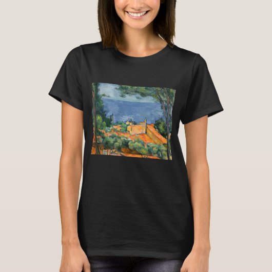 T-shirt Paul Cezanne - Estaque aux toits rouges (Devant)
