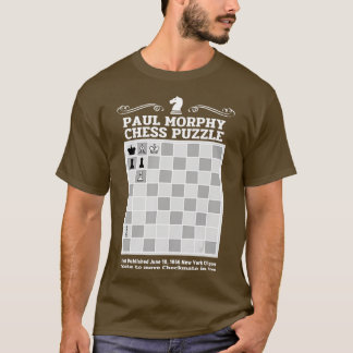 T-shirt Paul Morphy Jeu d'échecs Puzzle Joueur d'échecs