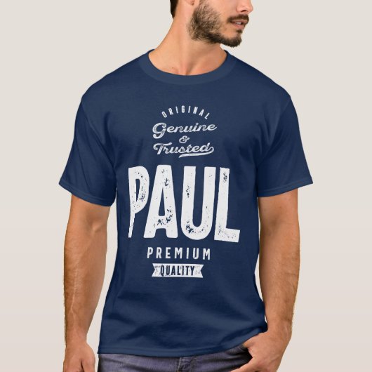 T-shirt Paul Nom personnalisé Cadeau Anniversaire (Devant)