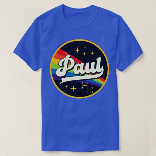 T-shirt Paul Rainbow Dans L'Espace Style Vintage (Design devant)