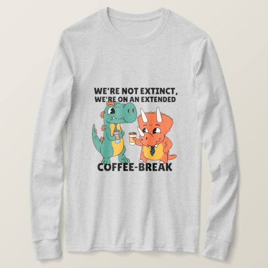 T-shirt Pause café prolongée manches longues (Design devant)