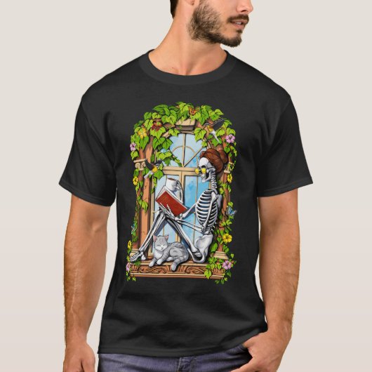 T-shirt Pause café squelette (Devant)