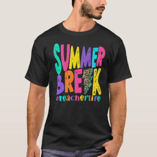 T-shirt Pause d'été Professeur désorganisé Léopard Lightni