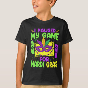 T-shirt Pause Mon Jeu Pour Mardi Gras Jeu Vidéo Gamer Con