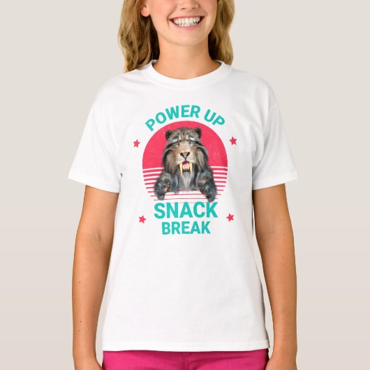 T-shirt Pause Snack Sabertooth Tigre Énergisant (Devant)