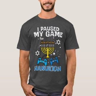 T-shirt Paused My Game Hanukkah Gamer Chanukah Gaming Boys