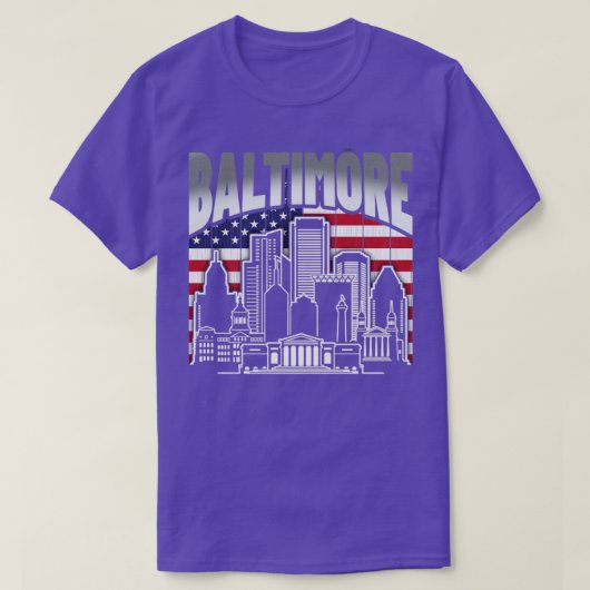 T-shirt Pavillon américain Baltimore Maryland (Design devant)