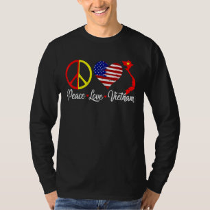 T-shirt Pavillon américain Peace Love Vietnam