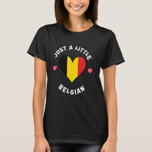 T-shirt Pavillon Belge Coeur Juste Un Peu Belge Belgique