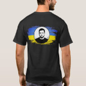 T-shirt Pavillon bleu jaune d'Ukraine Zelenskyy (Dos)