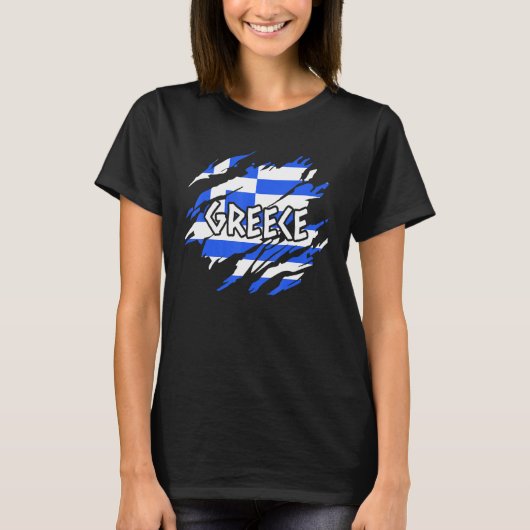 T-shirt pavillon de la Grèce (Devant)