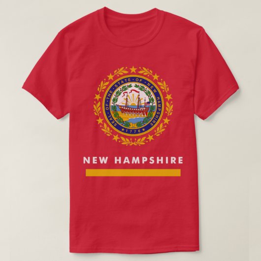 T-shirt Pavillon d'État du New Hampshire (Design devant)