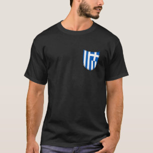 T-shirt Pavillon grec poche de vacances Grèce