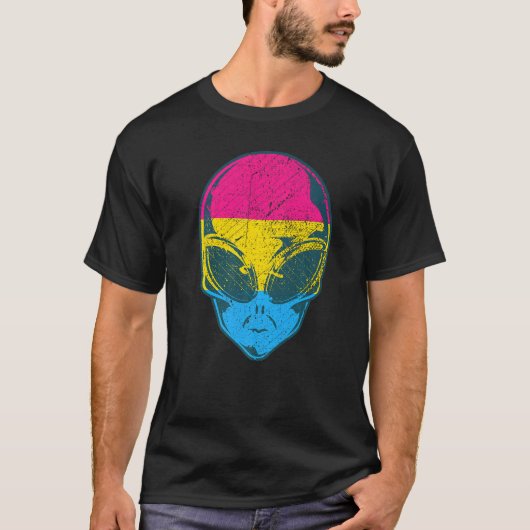 T-shirt Pavillon Pansexual Pride Pan Alien Rainbow Lgbtqia (Devant)