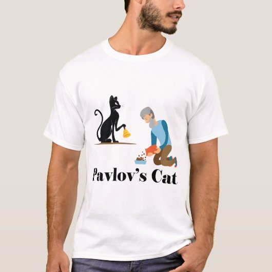 T-shirt Pavlov's Cat Funny Psychology (Devant)