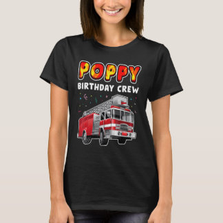 T-shirt Pavot Anniversaire Feu d'équipage Camion de pompie