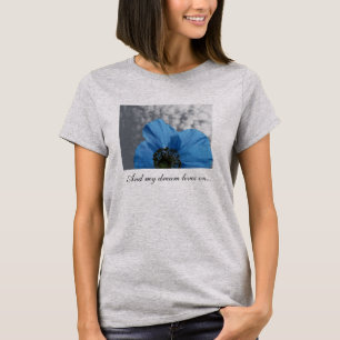 T-shirt Pavot bleu mes vies de rêve dessus