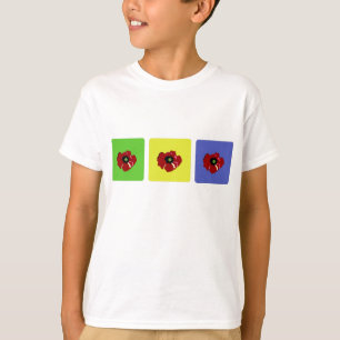 T-shirt Pavot dans la chemise colorée de carrés
