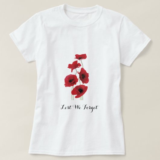 T-shirt Pavot de souvenir de jour d'armistice (Design devant)