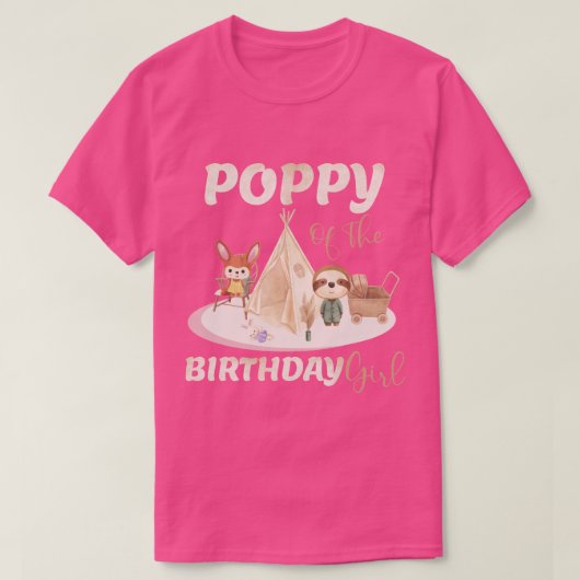 T-shirt Pavot Du Garçon D'Anniversaire (Design devant)