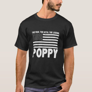 T-shirt Pavot L'Homme Le Mythe La Légende Pères Grand-Père