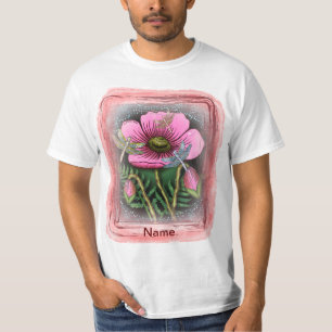 T-shirt Pavot rose libellule