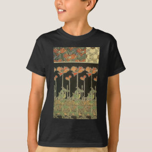 T-shirt Pavots vintages de Nouveau d'art populaire