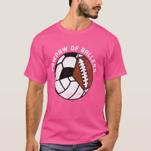 T-shirt Paw De Ballers Funny Volleyball Football Football