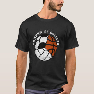 T-shirt Paw De Ballers Funny Volleyball Soccer Basketba