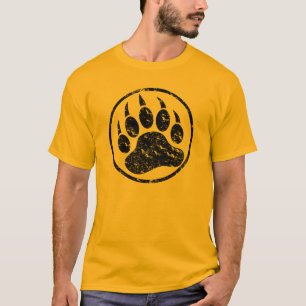 T-shirt Paw d'ours classique et Cool en état de détresse