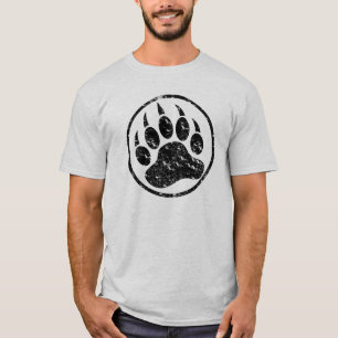 T-shirt Paw d'ours classique et Cool en état de détresse