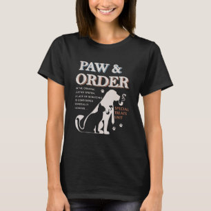 T-shirt Paw Et Commandez Unité Feline Spéciale Animaux De