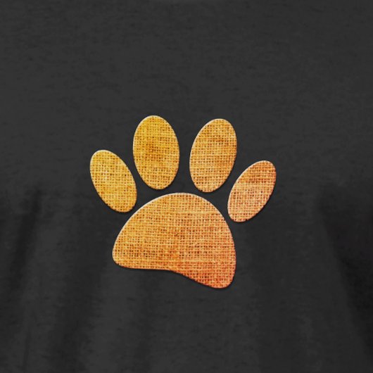 T-shirt Paw pour chien d'impression Burlap