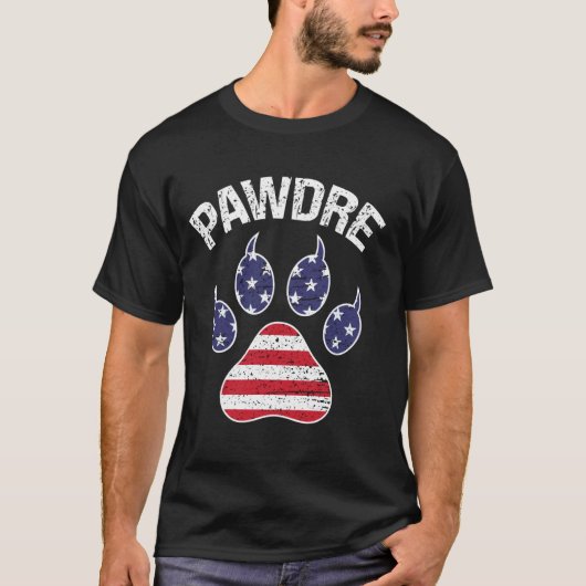 T-shirt Pawdre Chat Papa Cute Fur Papa Fête des pères Paw (Devant)