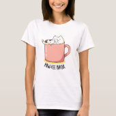 T-shirt Pawfee Break Funny Cat Pun de café (Devant)