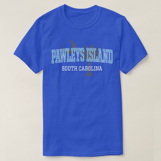 T-shirt Pawleys Island South olina Palmetto Coastal Blue (Design devant)