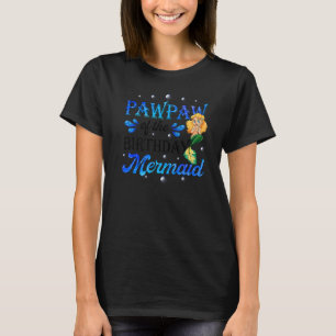 T-shirt Pawpaw De La Famille De Sirènes D'Anniversaire Cor