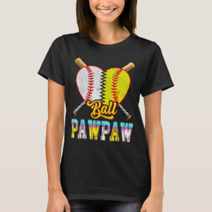 T-shirt Pawpaw de la moitié de baseball softball glace
