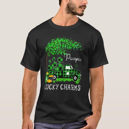 T-shirt Pawpaw Lucky Charm Shamrock Graphic Camion St Patr (Devant)