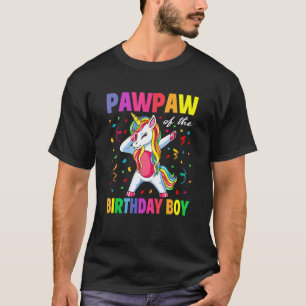 T-shirt Pawpaw of the Birthday Party Boy Dabbing Unicorn 2