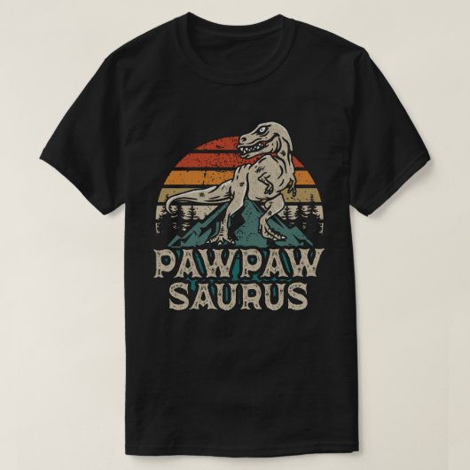 T-shirt Pawpawsaurus Dinosaur Grandpa Saurus Fête des père (Design devant)