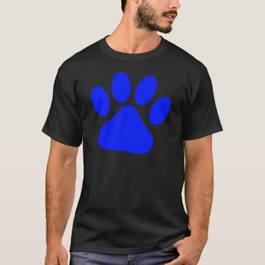T-shirt Pawprint bleu (Devant)