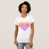 T-shirt Pawprint Rainbow Heart (Devant entier)