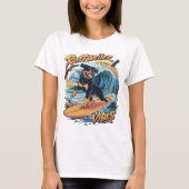 T-shirt Paws and Waves Rottweiler Surfing Adventure (Devant)