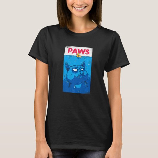 T-shirt PAWS, chat (Devant)